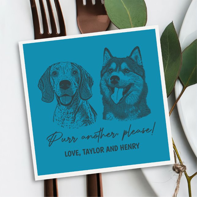 Servilleta De Papel Purr otro Mascota Boda personalizado (Subido por el creador)