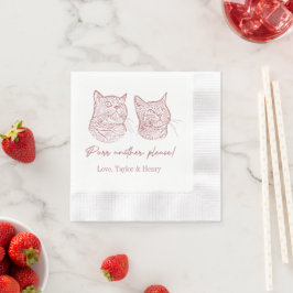 Servilleta De Papel Purr otro Mascota Boda personalizado