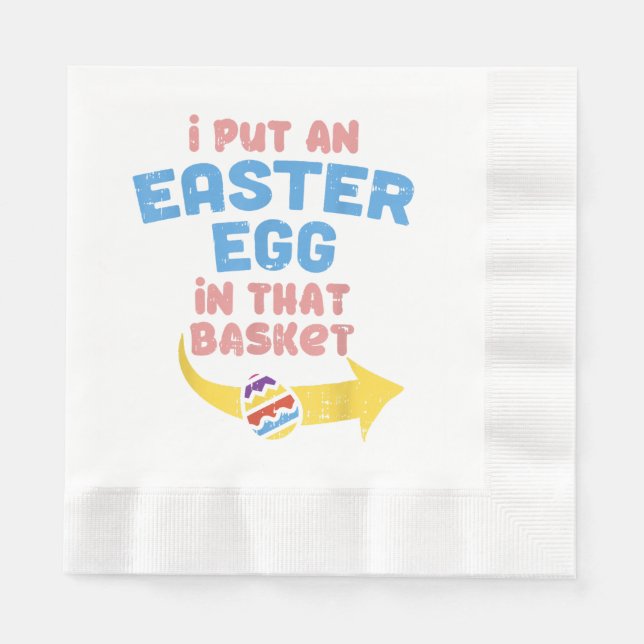 Servilleta De Papel Puse Huevo De Pascua En El Divertido Anuncio De Em (Anverso)