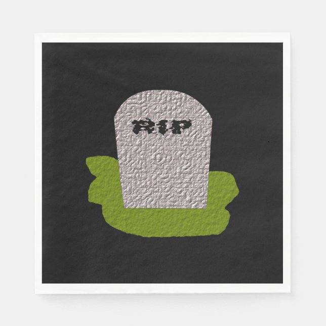 Servilleta De Papel QEPD Napkins de Papel Tombstone (Anverso)