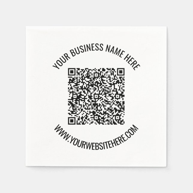 Servilleta De Papel QR Código y toallas personalizadas profesionales d (Anverso)