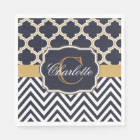 Quatrefoil Chevron Monograma