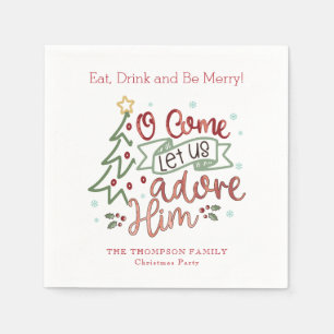Servilleta De Papel Que Adoremos A Sus Navidades
