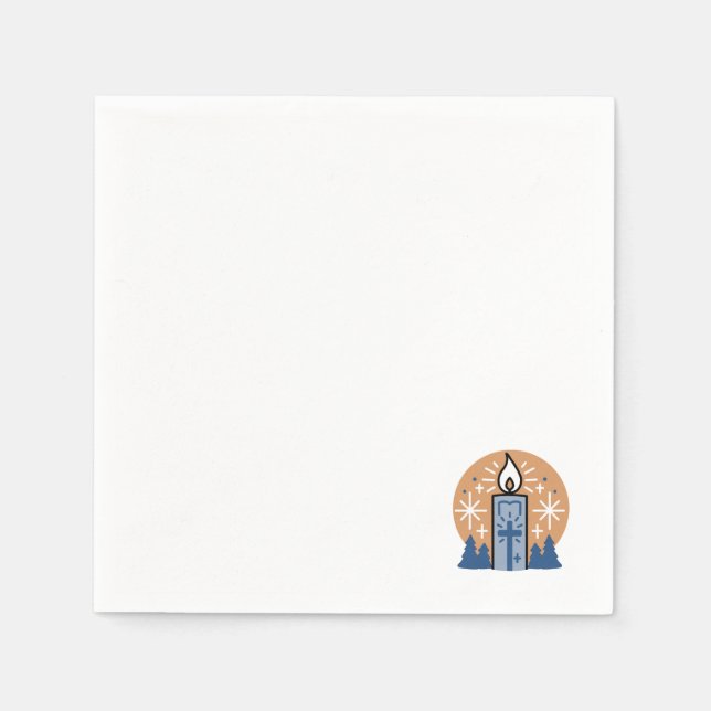 Servilleta De Papel Que brille la fe: Tema del invierno (Anverso)