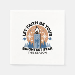 Servilleta De Papel Que brille la fe: Tema del invierno