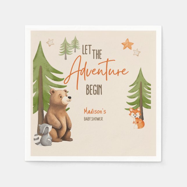 Servilleta De Papel Que comience la aventura (Anverso)