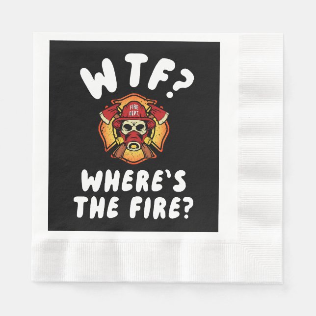 Servilleta De Papel ¿Qué diablos? ¿Dónde está el bombero (Anverso)