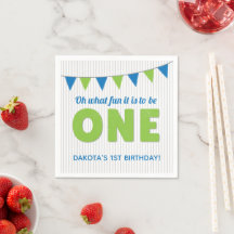 Qué divertido es cumplir UN año Cumpleaños azul ve