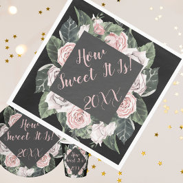 Servilleta De Papel Qué Dulce Es La Graduación De Rosas Rosa