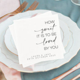 Servilleta De Papel Qué Dulce Es Ser Amado Por Usted Favor De Las Bols