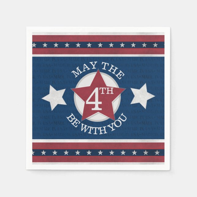 Servilleta De Papel Que el 4 esté contigo Papel Napkin (Anverso)