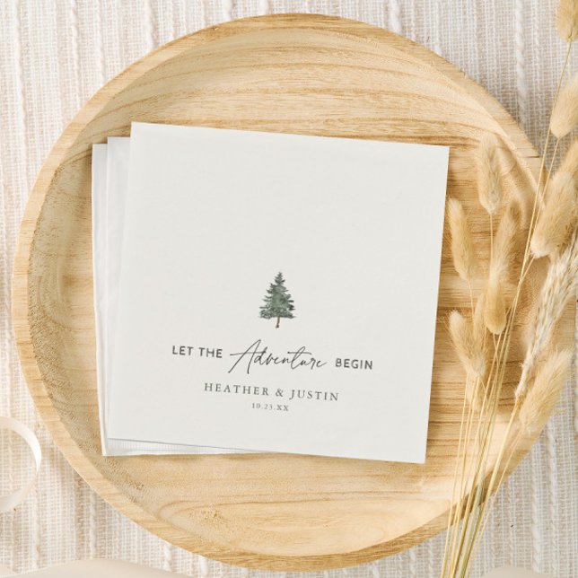 Servilleta De Papel Que la aventura empiece Boda de montaña (Subido por el creador)