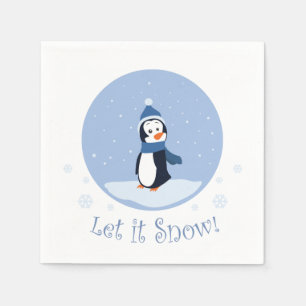 Servilleta De Papel ¡Que La Nieve! (Pingüino)