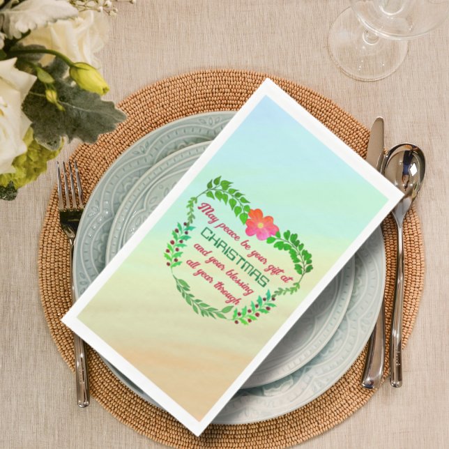 SERVILLETA DE PAPEL QUE LA PAZ SEA TU REGALO A LOS NAVIDADES (Subido por el creador)