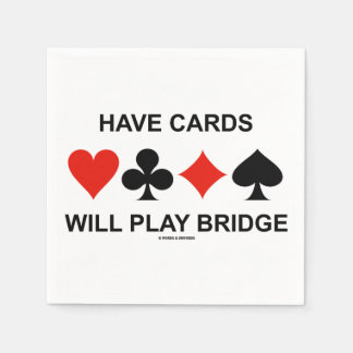 Servilleta De Papel Que las tarjetas jueguen el puente (Cuatro juegos 