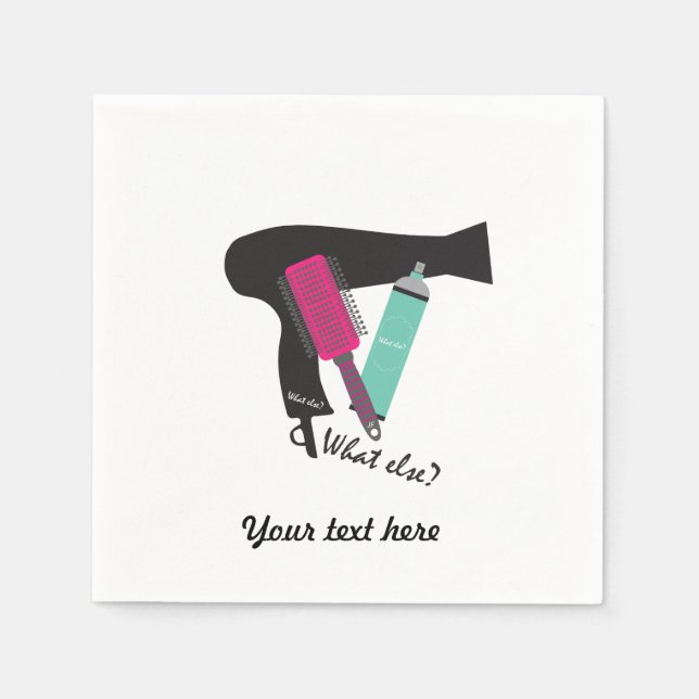 Servilleta De Papel ¿Qué más? Herramientas de estilos de pelo (Anverso)