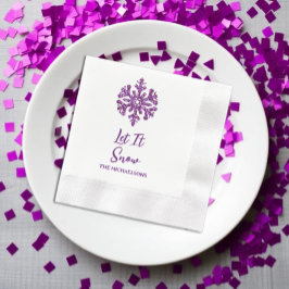 Servilleta De Papel Que Nieva El Picado De Nieve Morado