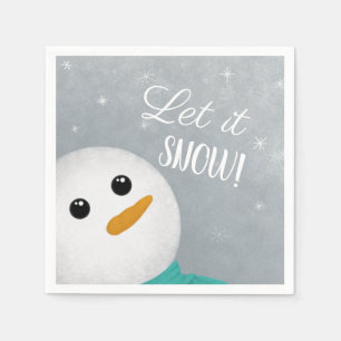 Servilleta De Papel Que Nieva Snowman