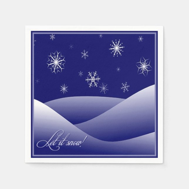 Servilleta De Papel Que nieve Navidades de invierno Napkins (Anverso)