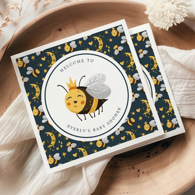 Servilleta De Papel Queen Bee Honey Bee Cute Baby Shower (Subido por el creador)