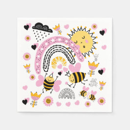 Servilleta De Papel Queen BEES BFF, Baby Girl, Girly Gifts Pink