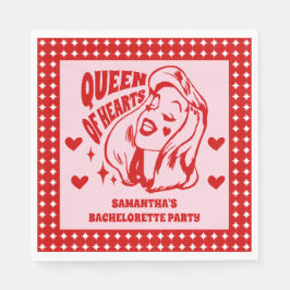 Servilleta De Papel Queen of Hearts Bachelorette Party