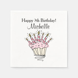 Servilleta De Papel quequito personalizado con velas servilletas de fi
