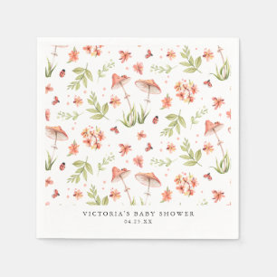 Servilleta De Papel Queridas Mariquitas Primavera Floral Baby Shower
