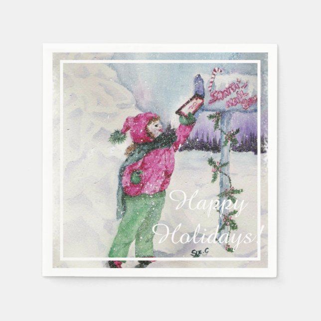 Servilleta De Papel Querido Fiesta de Santa Navidades (Anverso)