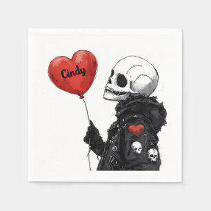 Servilleta De Papel Querido Personalizable - Calavera con globo