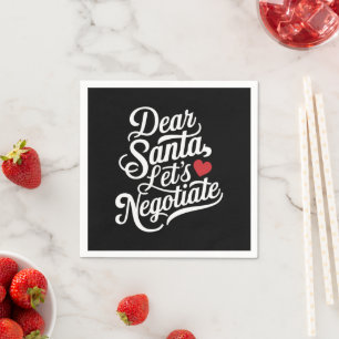 Servilleta De Papel Querido Santa Negociemos Regalo Divertido de Navid
