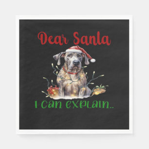 Servilleta De Papel Querido Santa Puedo Explicar Great Dane Camiseta E