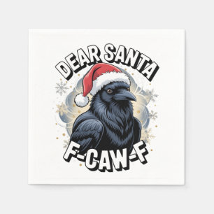 Servilleta De Papel Queridos Navidades divertidos de Santa F-caw-F Rav