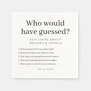 Servilleta De Papel ¿Quién hubiera adivinado a Boda?