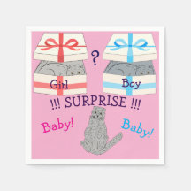 Quién nacerá sorpresa Baby Paper Napkin