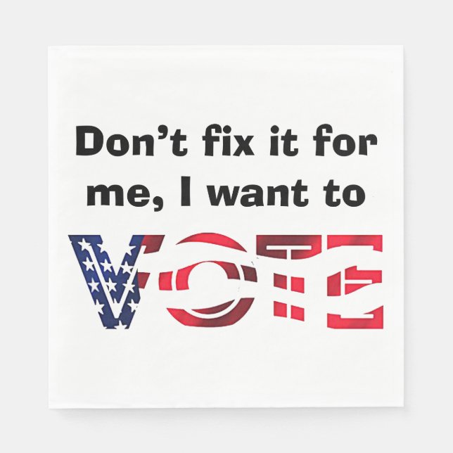 Servilleta De Papel Quiero votar (Anverso)