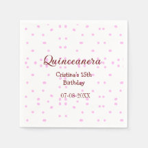 Quinceanera anos 15 años añadir puntos rosados