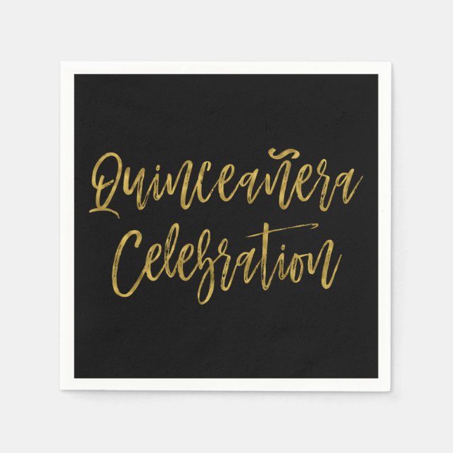 Servilleta De Papel Quinceanera Celebration 15th Birthday Napkins (Anverso)