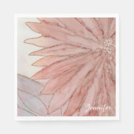 Servilleta De Papel Quinceanera Elegante Fiesta de Cumpleaños Rosa 15