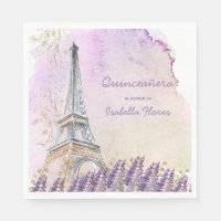 Quinceanera Paris Torre Eiffel Lavanda Francesa