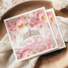 Servilleta De Papel Quinceañera Rubor Pink Gold Napkins
