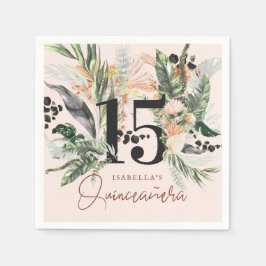 Servilleta De Papel Quinceañera | Verde y Jungla de Terracota