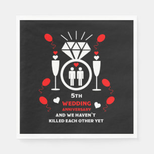Servilleta De Papel Quinto aniversario Boda de los homosexuales