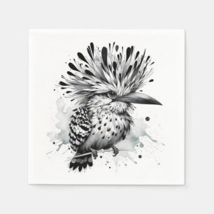 Servilleta De Papel Quirky Bird Ink Sketch