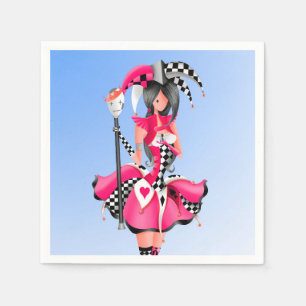 Servilleta De Papel Quirky Jester y el rey marionetas