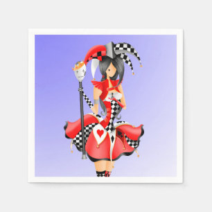 Servilleta De Papel Quirky Jester y el rey marionetas