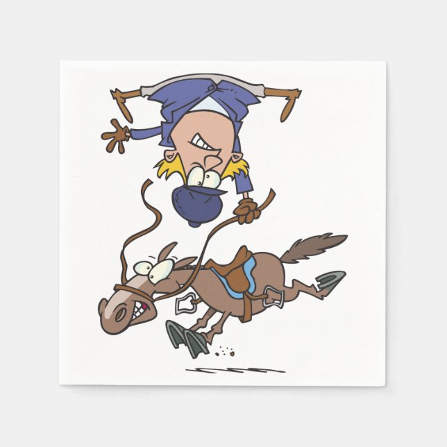 Servilleta De Papel Quitándose Las Cuadros De Papel De Caballo (Anverso)