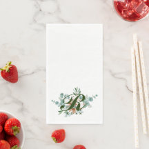 R Toallas Botánicas Para Huéspedes En Monograma