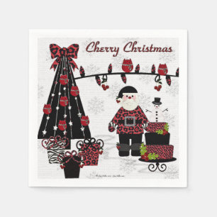 Servilleta de papel RAB Rockabilly Cherry Navidad