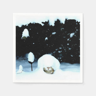 SERVILLETA DE PAPEL RABBITA EN LA NIEVE